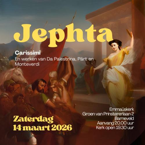 Omslagfoto Concert Jephta - Carissimi en werken van Monteverdi, da Palestrina en P&auml;rt